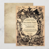 Invitation personnalisable de style vintage effray (Devant / Derrière)