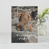 invitation personnalisable du tigre (Debout devant)