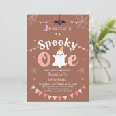 Invitation Personnalisable Éffrayant un Halloween premier ann (Debout devant)