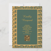 Invitation Personnalisable Elegant Mariage islamique Modèle Q (Dos)