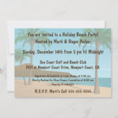 Invitation Personnalisable Mele Kalikimaka Vintage hawaïen (Dos)