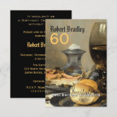 Invitation personnalisable pour le 60e anniversair (Devant / Derrière)