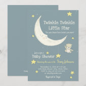 Invitation personnalisable pour une baby shower 'T (Devant / Derrière)