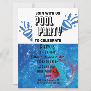 Invitation personnalisable pour une fête au bord d
