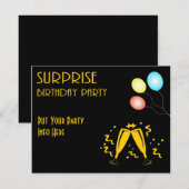 Invitation personnalisable pour une fête d'anniver (Devant / Derrière)