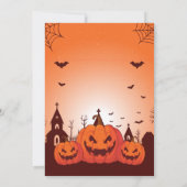 Invitation personnalisable pour une fête d'Hallowe (Dos)