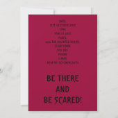 Invitation personnalisable pour une soirée Hallowe (Dos)