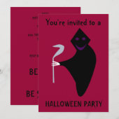 Invitation personnalisable pour une soirée Hallowe (Devant / Derrière)
