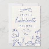 Invitation personnalisable pour week-end de jeune  (Devant)