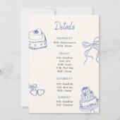 Invitation personnalisable pour week-end de jeune  (Dos)