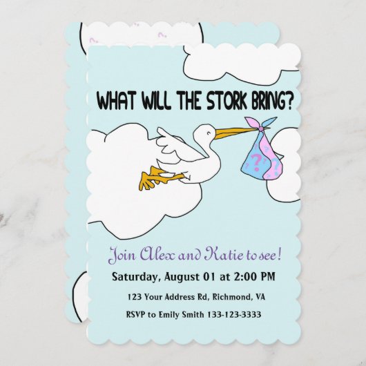 Invitation Personnalisable Qu'est-ce que le Stork Brining? (Devant / Derrière)