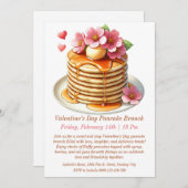Invitation Personnalisable Saint Valentin Pancake Brunch Invi (Devant / Derrière)
