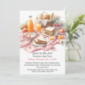 Invitation Personnalisable Saint-Valentin Pique-nique Amour e (Debout devant)