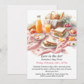 Invitation Personnalisable Saint-Valentin Pique-nique Amour e (Devant / Derrière)