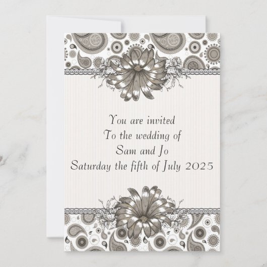 Invitation Personnalisable semi-formelle (Devant)