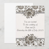 Invitation Personnalisable semi-formelle (Devant / Derrière)