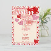 Invitation Personnalisable Sweet 16 Anniversaire Fête Invitat (Debout devant)