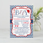 Invitation Personnalisable toute l'invitation de baby shower (Debout devant)