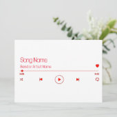 Invitation Personnalisable votre musique préférée (Debout devant)