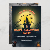 Invitation Personnalisable Vous êtes invité(e) Halloween Part (Devant / Derrière)