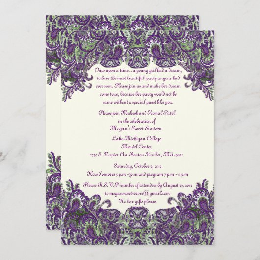 Invitation personnalisation (Devant / Derrière)