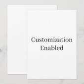 Invitation personnalisation activée (Devant / Derrière)