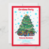 Invitation Personnalisation de l'arbre de Noël ukrainien amér (Devant)