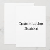 Invitation personnalisation désactivée (Devant / Derrière)