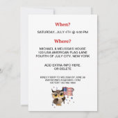 Invitation Personnalisation du lever de drapeau (Dos)