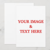 Invitation Personnalisation personnalisée de votre propre pho (Devant / Derrière)