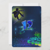 Invitation Personnalisé 12e anniversaire garçon (Dos)