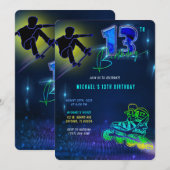 Invitation Personnalisé 13e anniversaire garçon (Devant / Derrière)