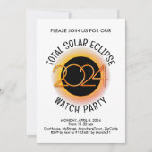 Invitation Personnalisé 2024 TOTAL SOLAR ECLIPSE (Devant)