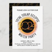 Invitation Personnalisé 2024 TOTAL SOLAR ECLIPSE (Devant / Derrière)