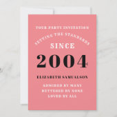 Invitation Personnalisé 21e anniversaire Ajouter votre nom ro (Devant)