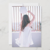 Invitation Personnalisé 2 Photo Chic Calligraphie Graduation (Dos)