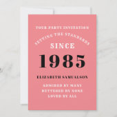 Invitation Personnalisé 40e anniversaire Ajouter votre nom ro (Devant)