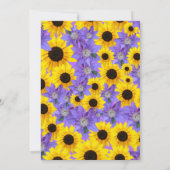 Invitation Personnalisé 50 & Fabuleux Floral Jaune & Violet  (Dos)