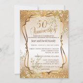 Invitation Personnalisé - 50ème Anniversaire de Mariage Glitt (Devant)