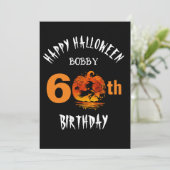 Invitation Personnalisé 60e anniversaire Bonne fête d'Hallowe (Debout devant)