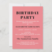 Invitation Personnalisé 80e anniversaire Ajouter votre nom ro (Dos)