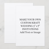 Invitation Personnalisé Ajouter du texte ou de l'image Elegan (Devant / Derrière)