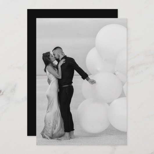 Invitation Personnalisé Ajouter Propre Photo Image Mariage En (Devant / Derrière)