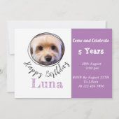 Invitation Personnalisé Animal Photo Chien Chien Chien Chien  (Devant)