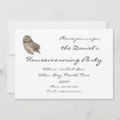 Invitation personnalisé avec hibou (Dos)