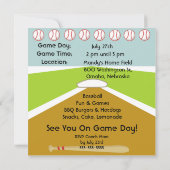 Invitation Personnalisé Brown Cheveux filles softball Anniver (Dos)