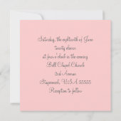 Invitation Personnalisé chassant le mariage rose de Camo de (Dos)