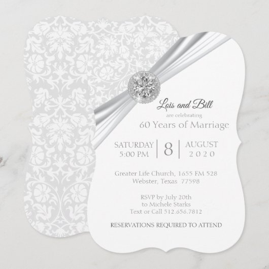 Invitation Personnalisé - Conception pour le 75e / 60e annive (Devant / Derrière)