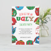Invitation personnalisé de la fête du pull moche (Debout devant)