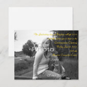 Invitation personnalisé d'obtention du diplôme de (Devant / Derrière)